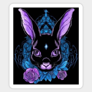 Black Rex Rabbit Sticker